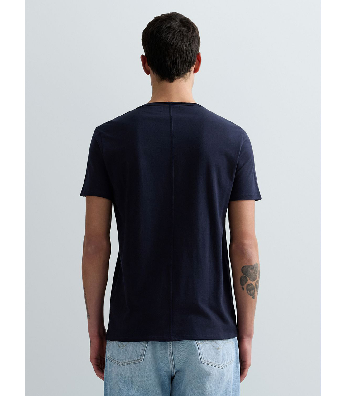 コットンジャージークルーネックTシャツ 詳細画像 ダークブルー 3
